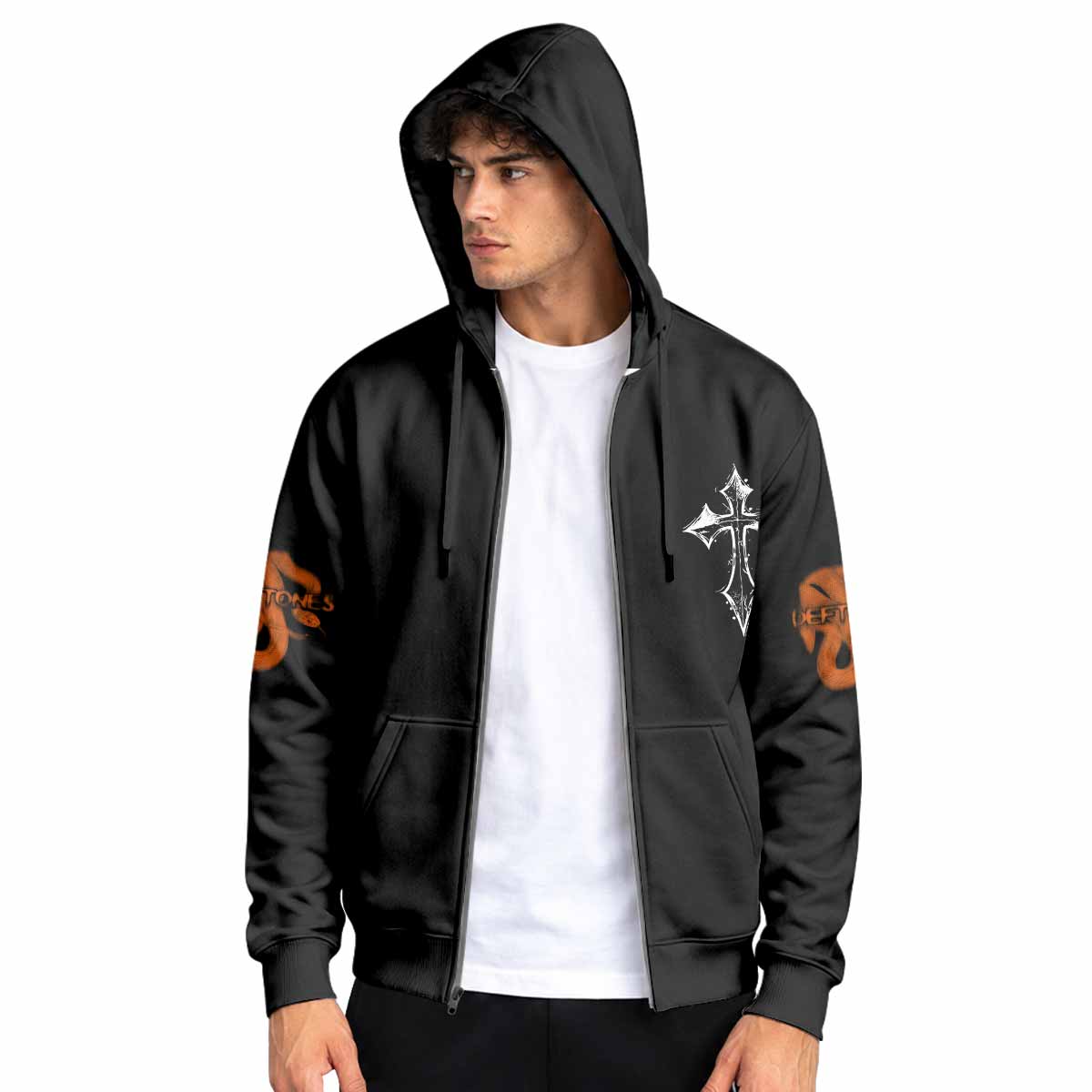 Deftones Etombed Zip Up Hoodie - men's lifestyle view