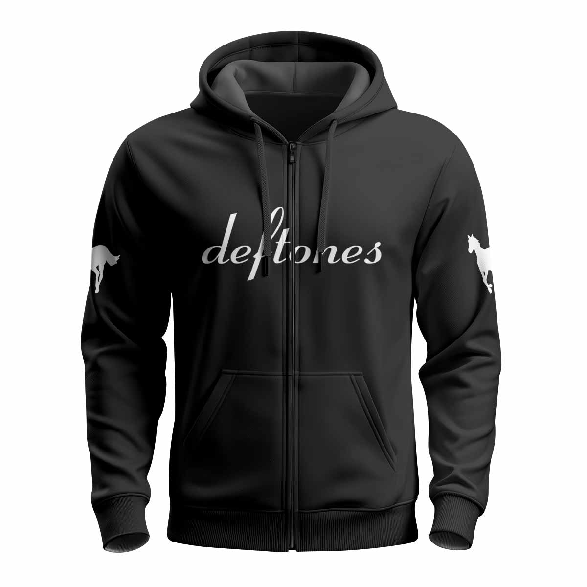 Deftones Cigarette Vintage Zip Up Hoodie - front view mockup