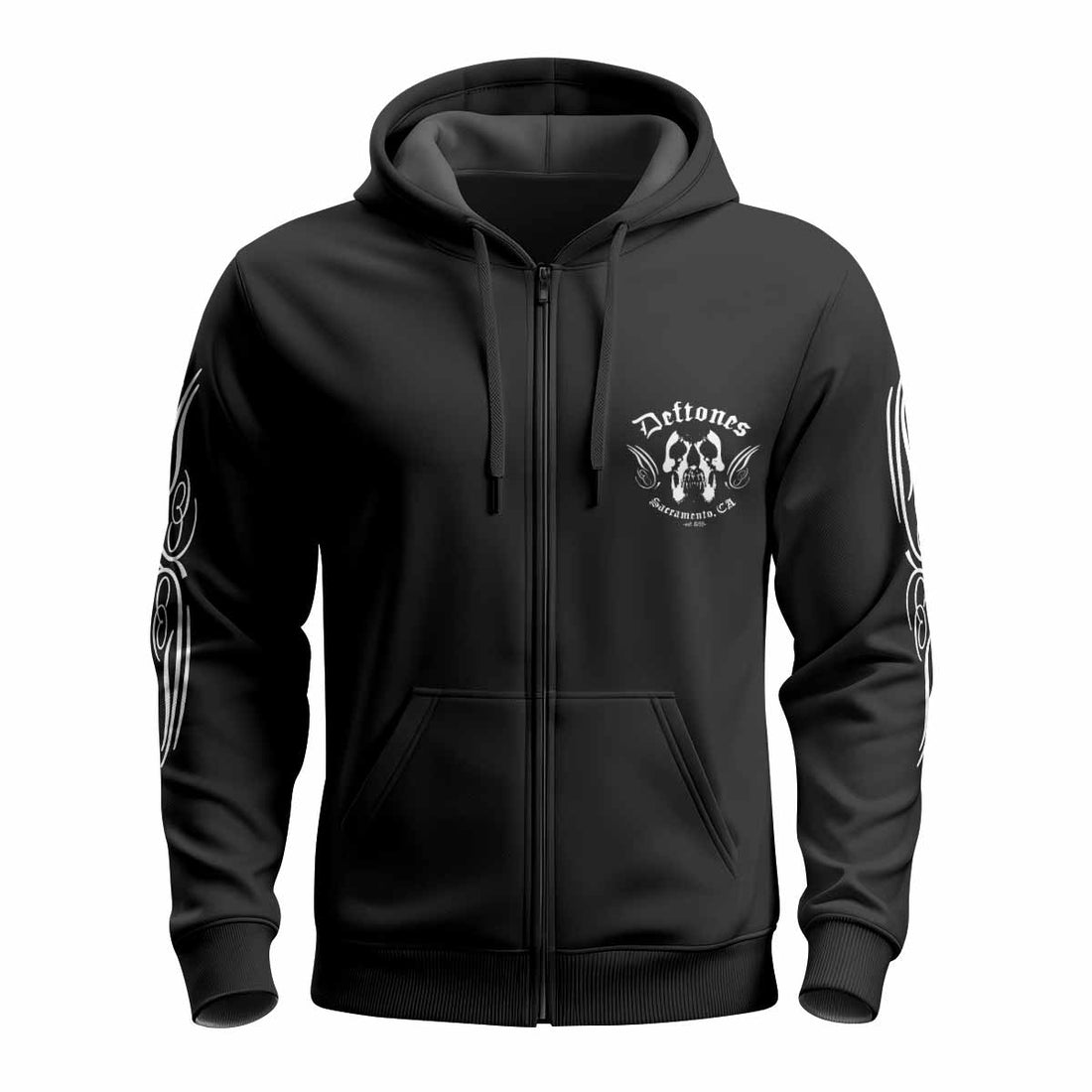 Deftones Sacramento Zip Up Hoodie - men's lifestyle view