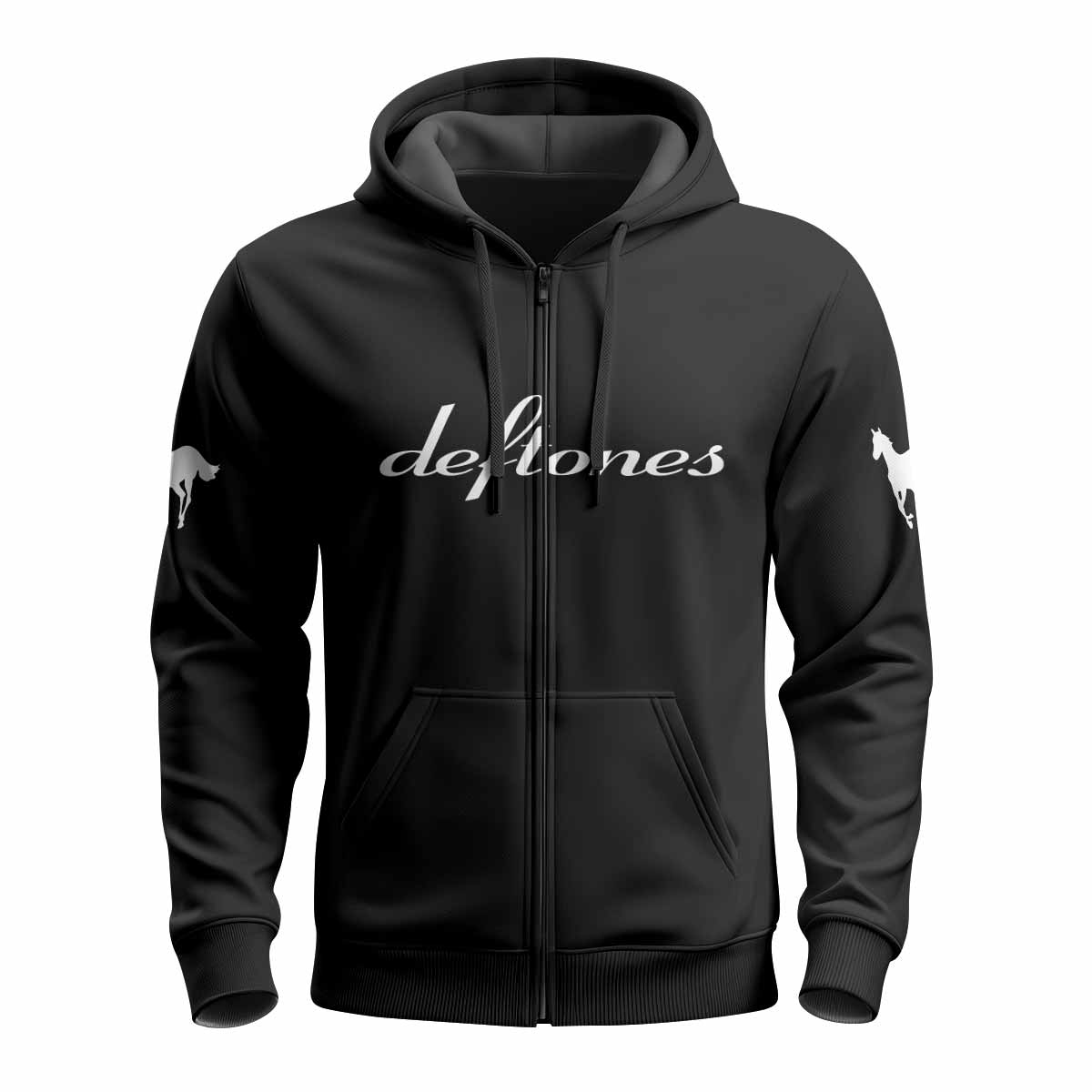 Deftones Around the Fur Zip Up Hoodie - front view mockup