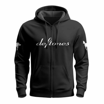 Deftones Around the Fur Zip Up Hoodie - front view mockup