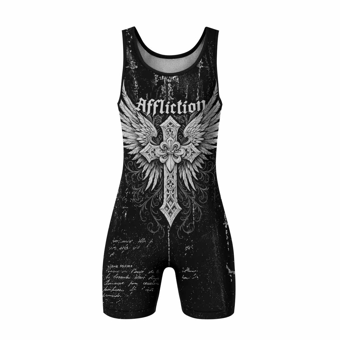Angel of Death Wrestling Singlet – front and back view