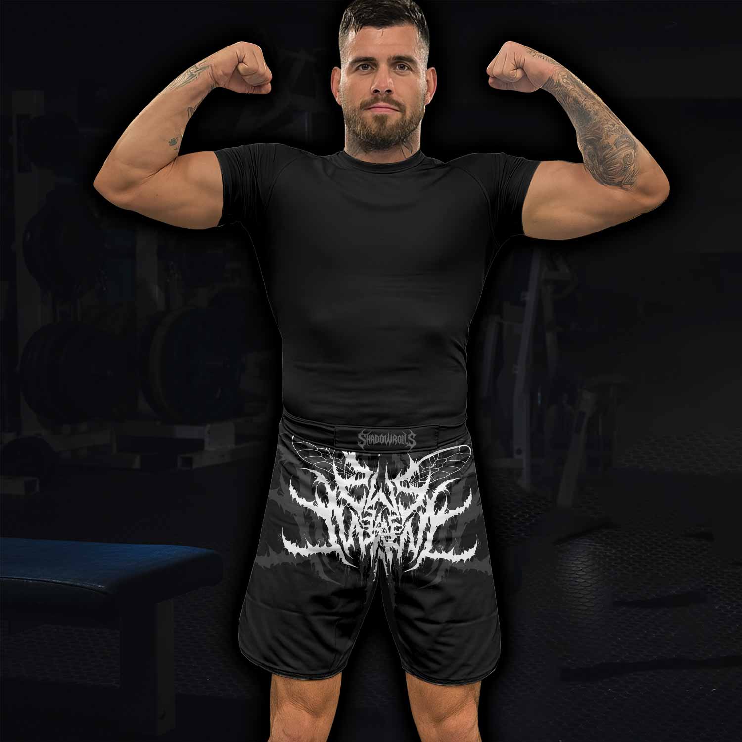 Angelmaker Demon Fight Shorts - lifestyle view