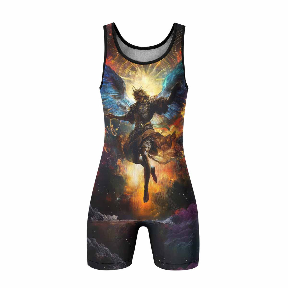 Archangel Michael Wrestling Singlet - front and back view
