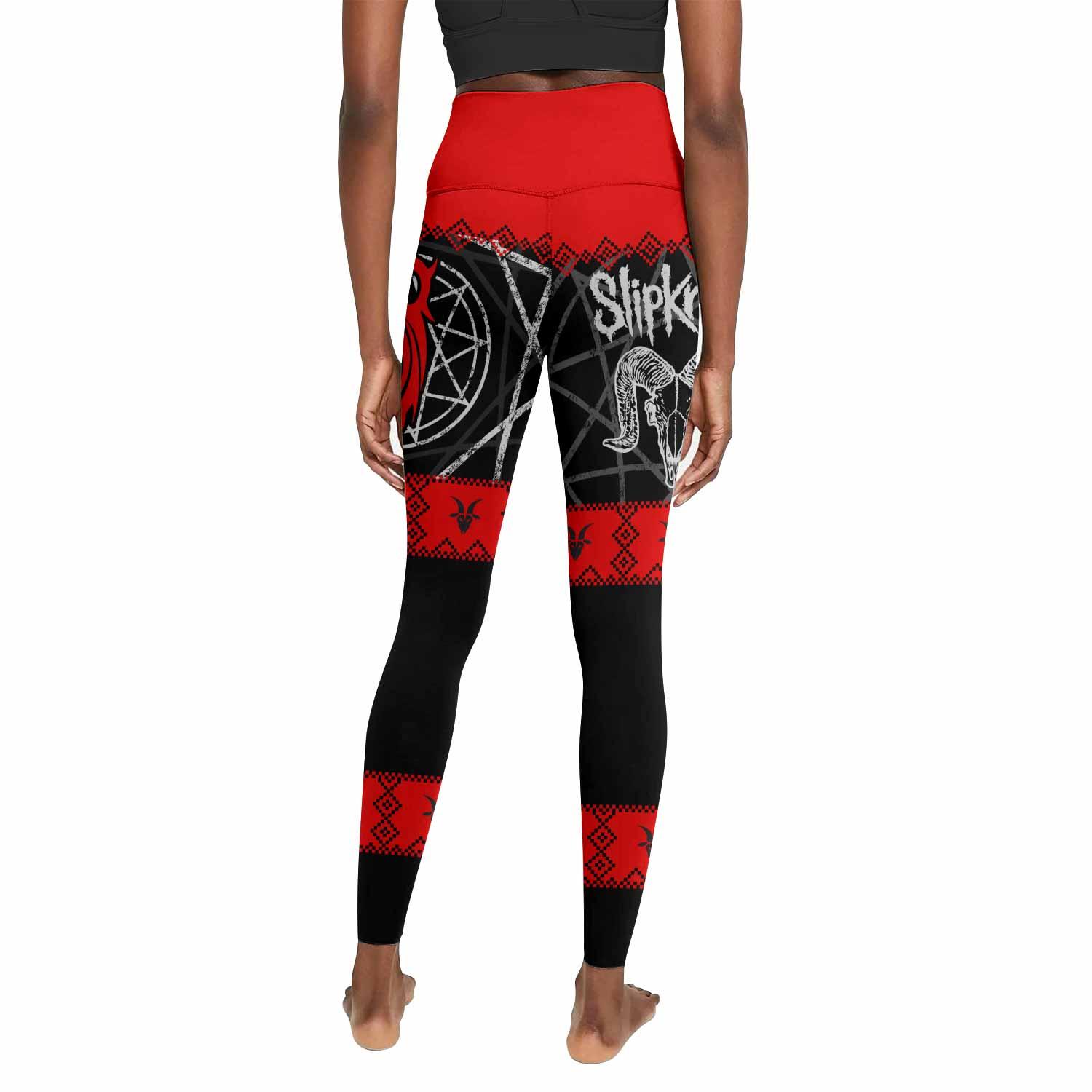 Baphomet Slipknot Women's Leggings - back view mockup