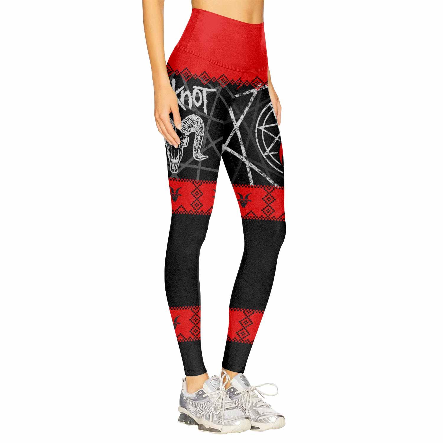 Baphomet Slipknot Women's Leggings - right side mockup