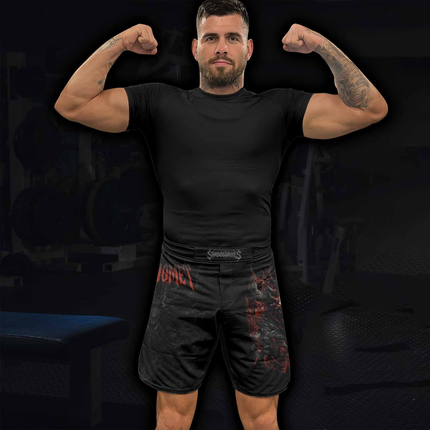 Baphomet's Wrath Fight Shorts - lifestyle view