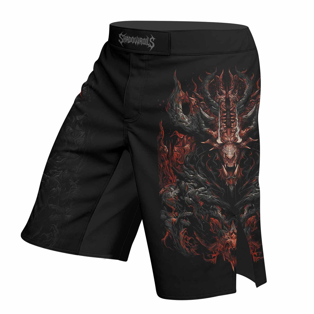 Baphomet's Wrath Fight Shorts - right side mockup