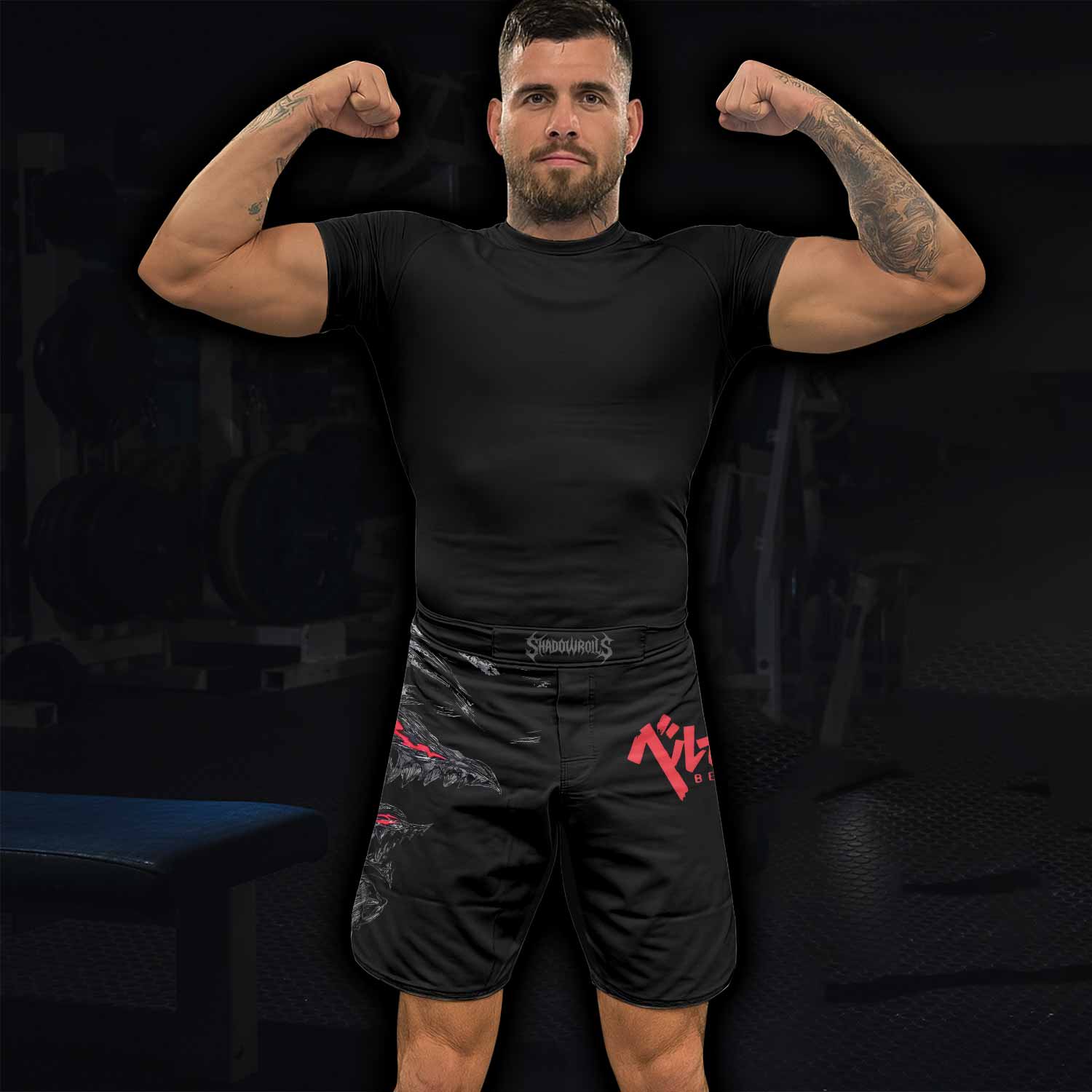 Beast of Darkness Fight Shorts - lifestyle view