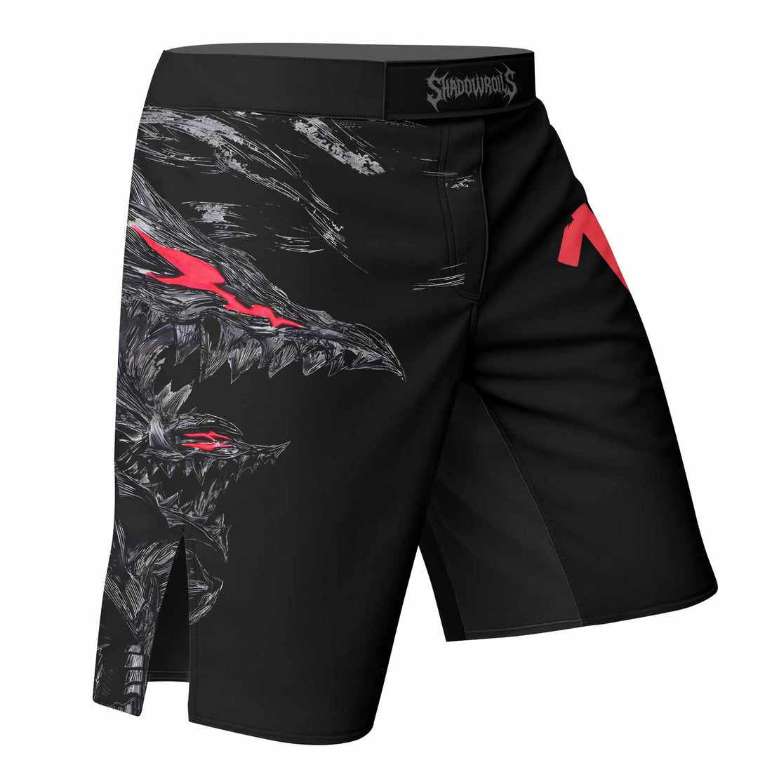 Beast of Darkness Fight Shorts - right side mockup