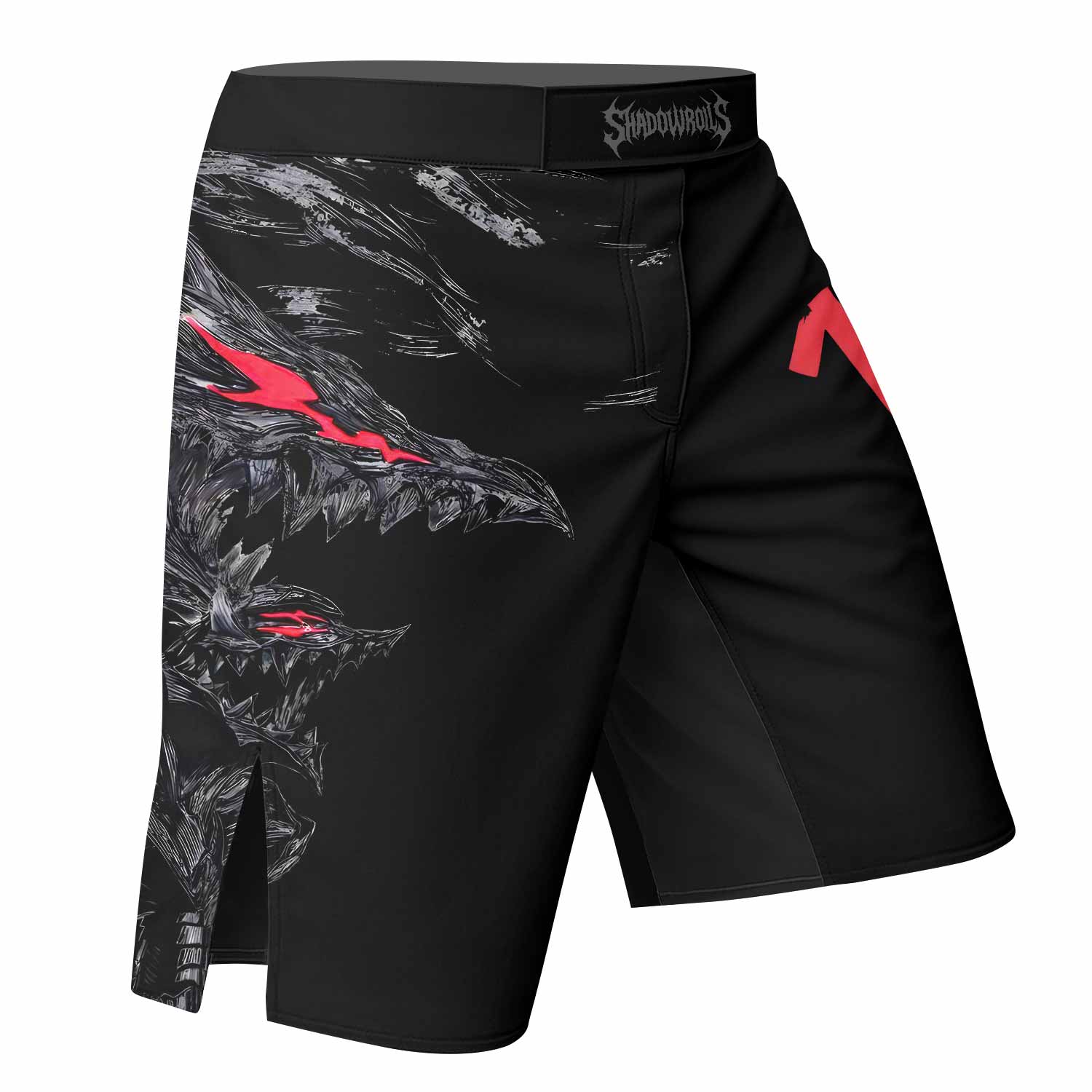 Beast of Darkness Fight Shorts - left side mockup