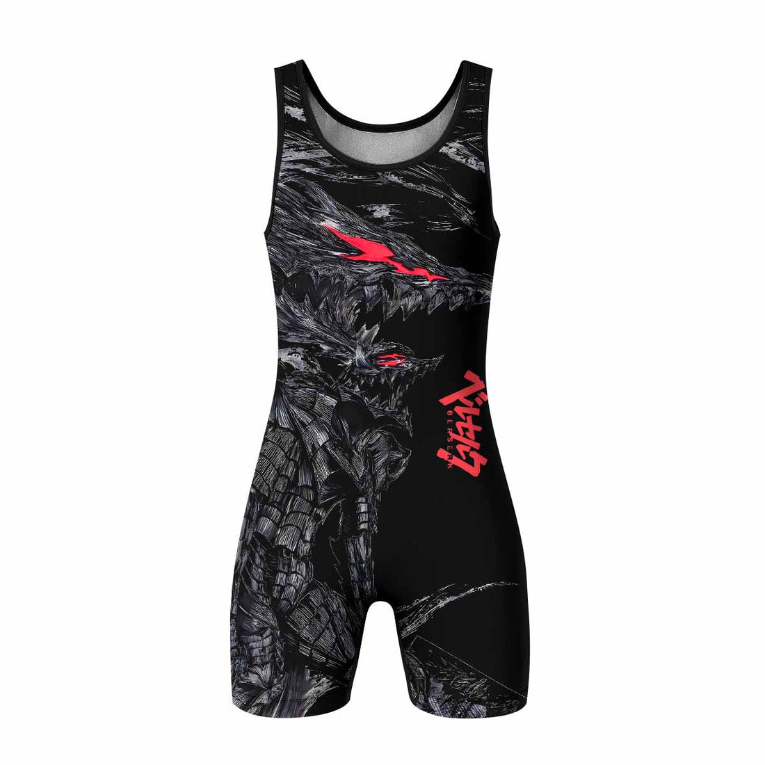 Beast of Darkness Wrestling Singlet - front and back view
