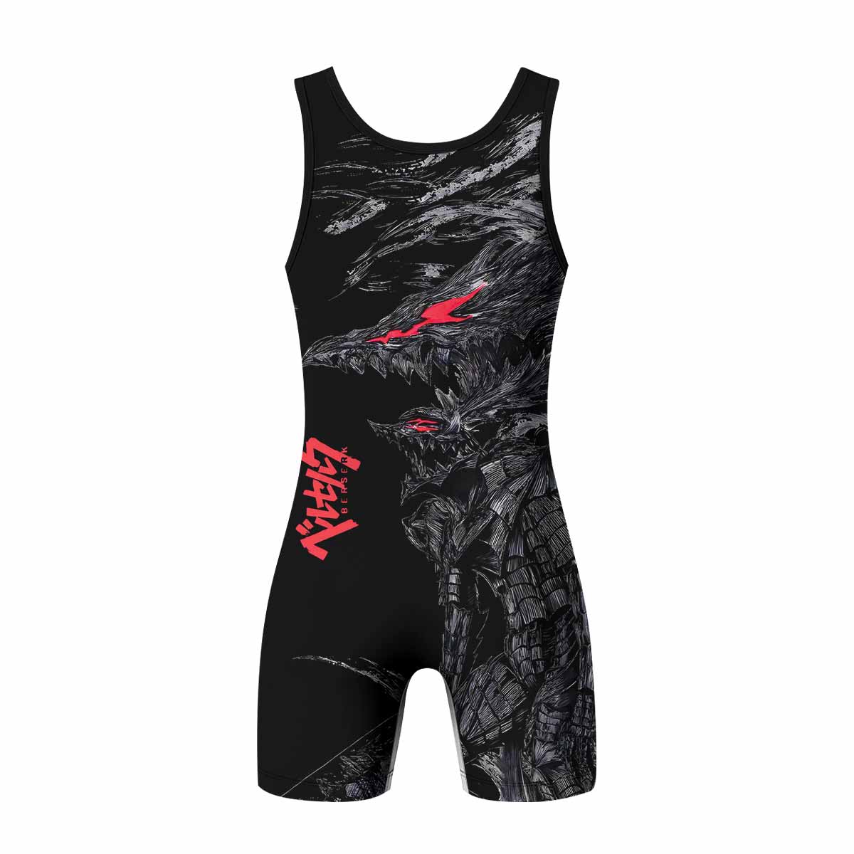 Beast of Darkness Wrestling Singlet - back view mockup 