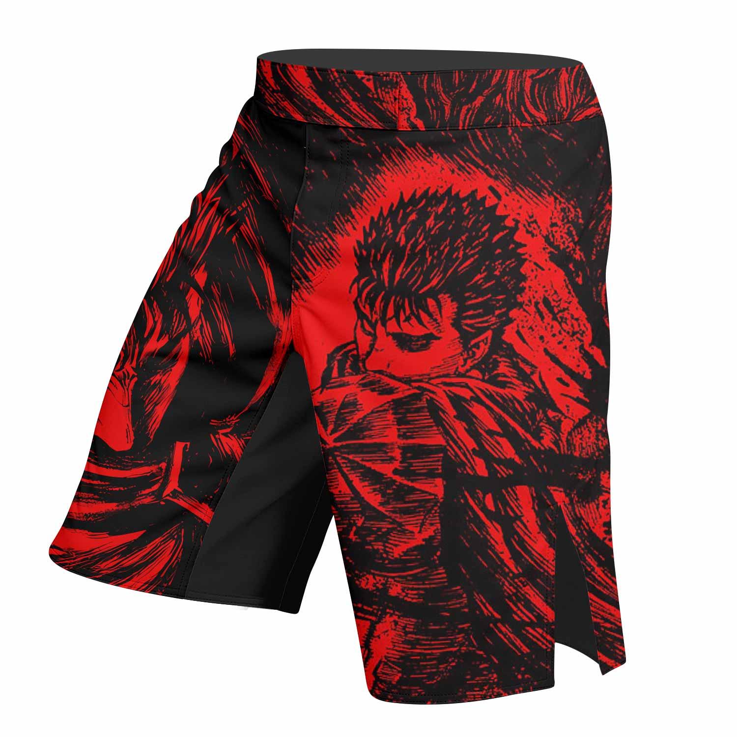 Berserk Guts Mixed Martial Arts Shorts - left side mockup