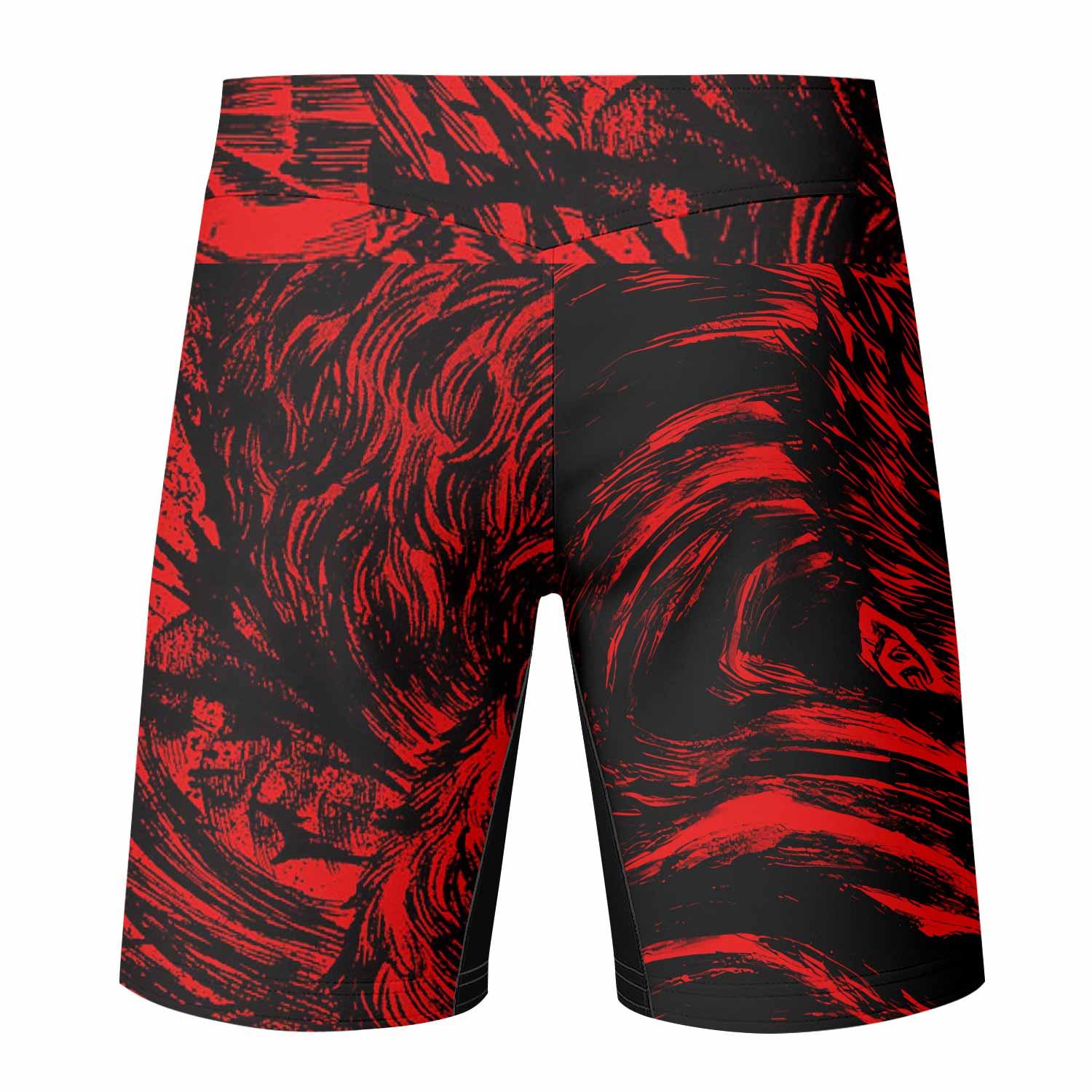 Berserk Guts Mixed Martial Arts Shorts - back view mockup