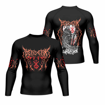 Berserker’s Oath Men's Rash Guard Long Sleeve - front and back view