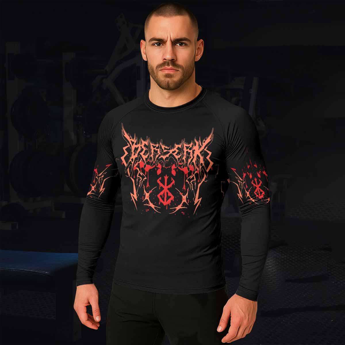 Berserker’s Oath Men's Rash Guard Long Sleeve - lifestyle view