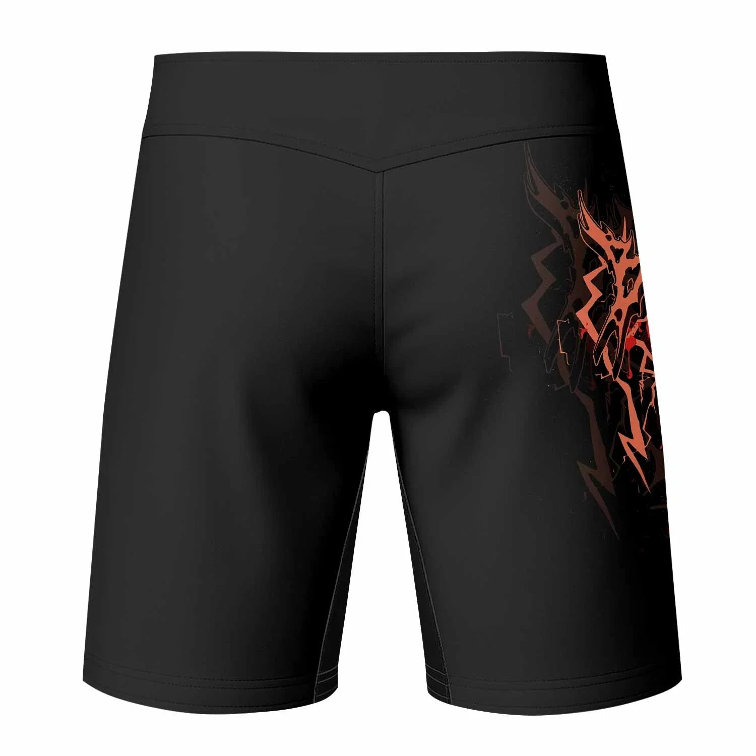 Berserker's Oath Mixed Martial Arts Shorts - back view mockup