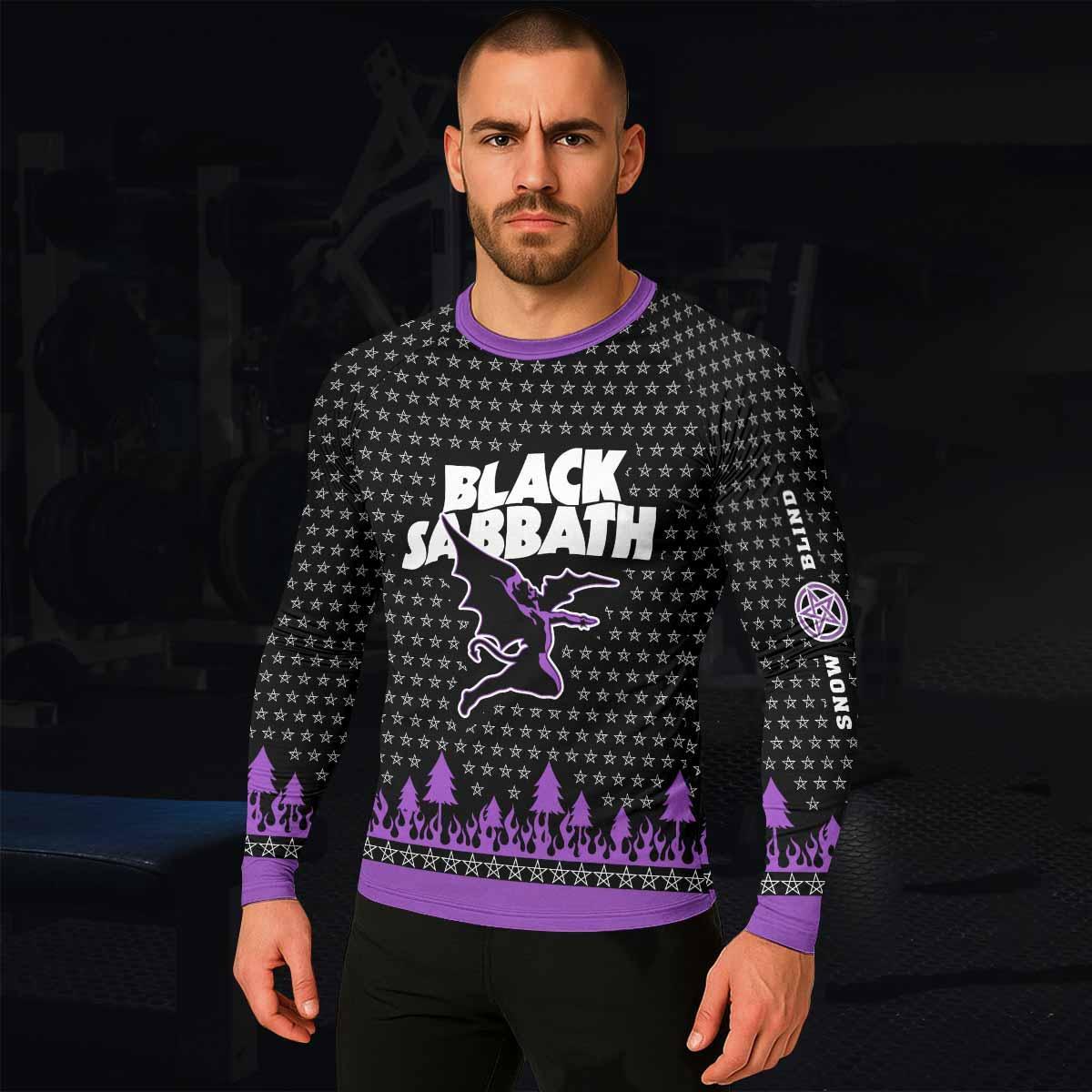 Black Sabbath Men's Rash Guard Long Sleeve - lifestyle view