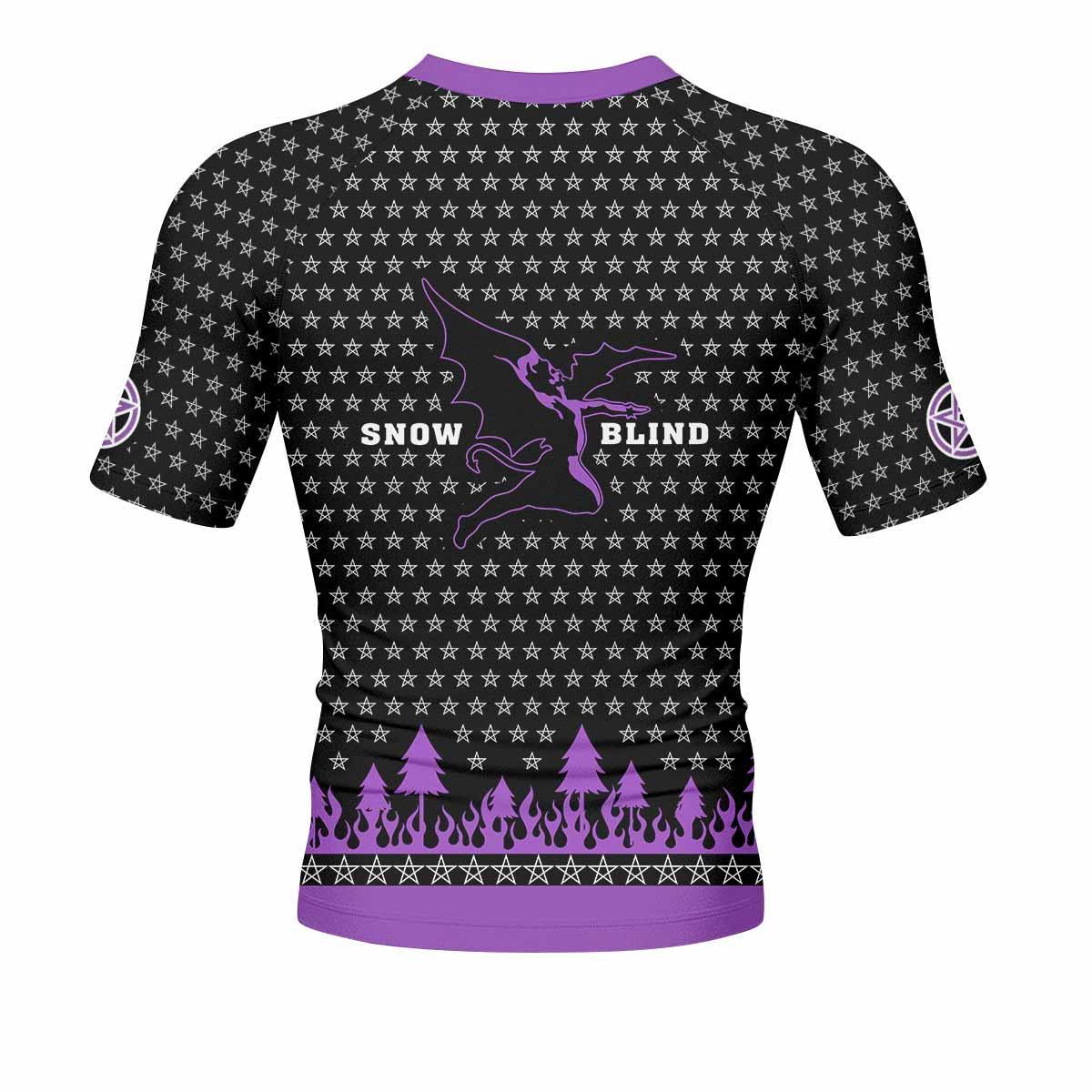 Black Sabbath Men's Rash Guard Short Sleeve - back view mockup