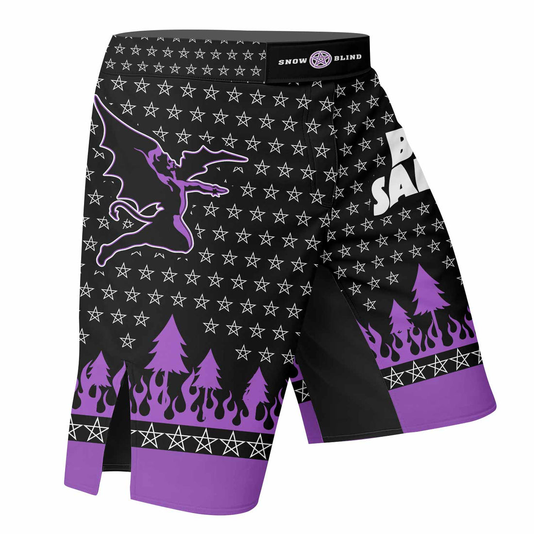 Black Sabbath Mixed Martial Arts Shorts - right side mockup