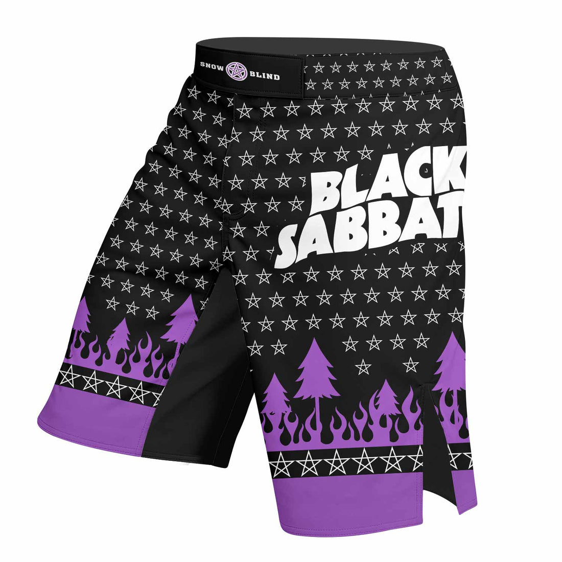 Black Sabbath Mixed Martial Arts Shorts - right side mockup