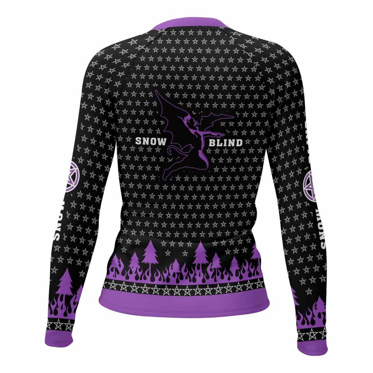 Black Sabbath Women's Rash Guard Long Sleeve - back view mockup