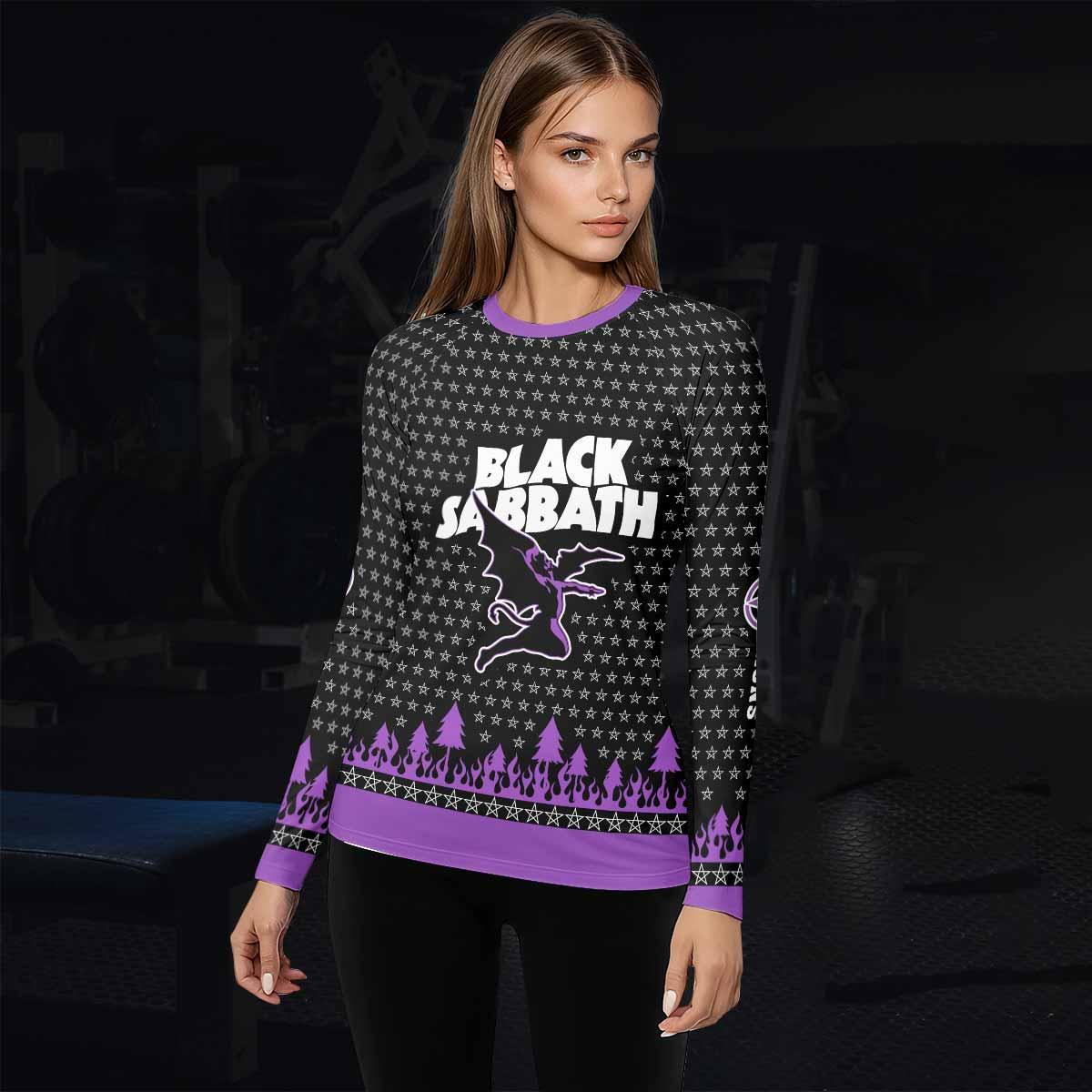 Black Sabbath Women's Rash Guard Long Sleeve - lifestyle view