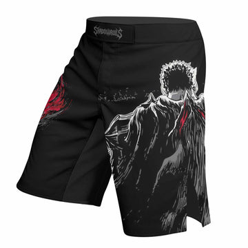 Black Swordsman Fight Shorts - right side mockup