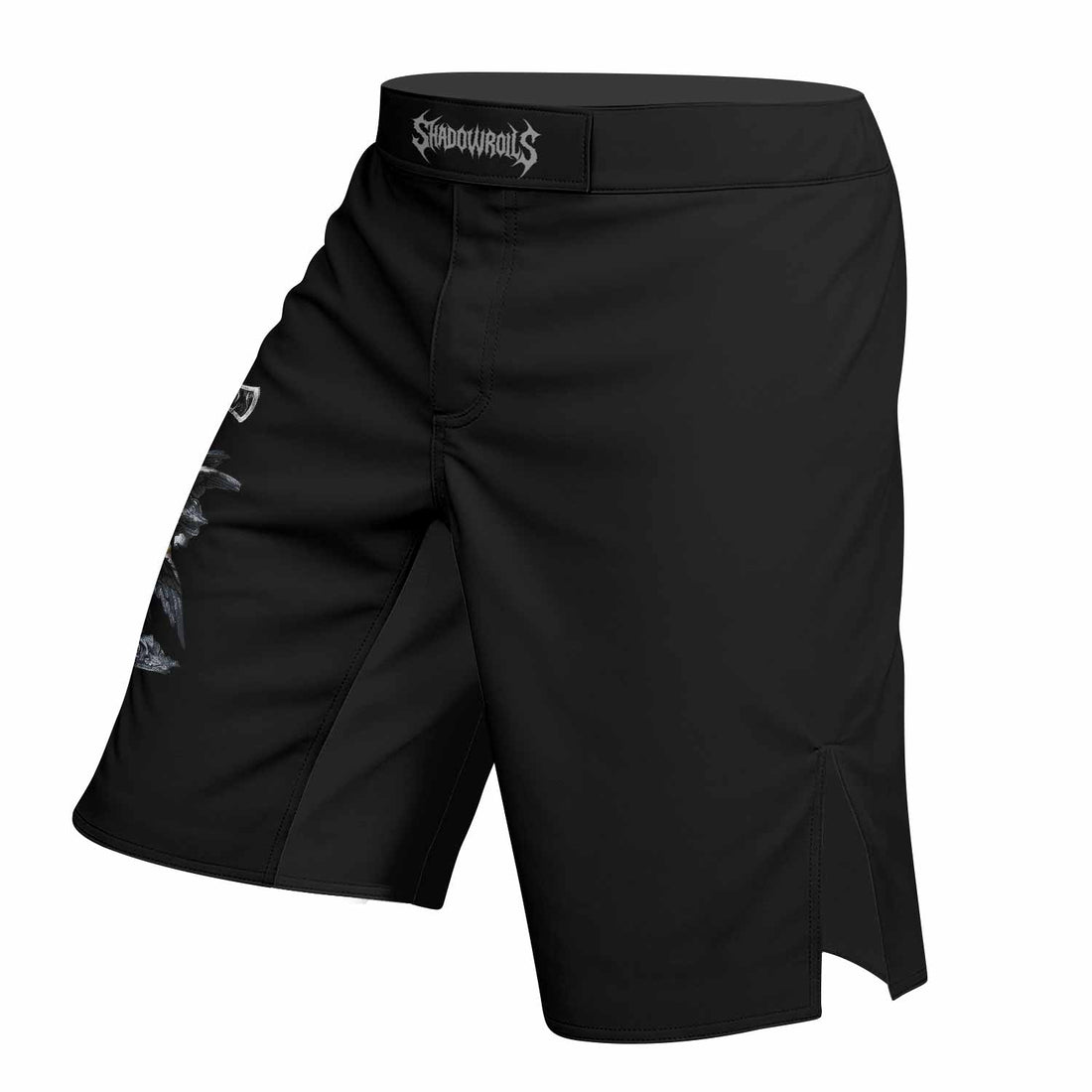 Blessed Saint Fight Shorts – right side mockup