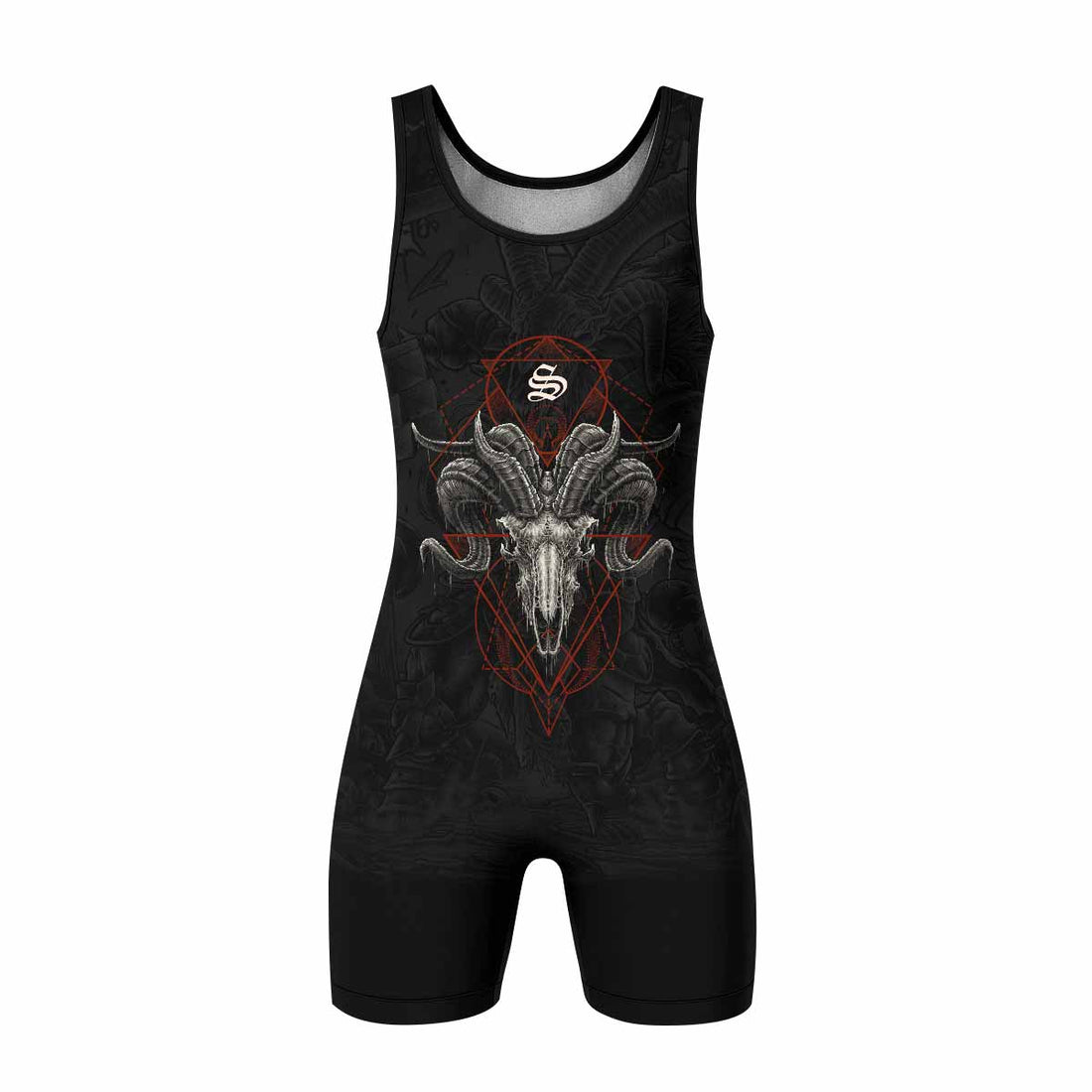 Dark Ram Warlord Wrestling Singlet - front and back view
