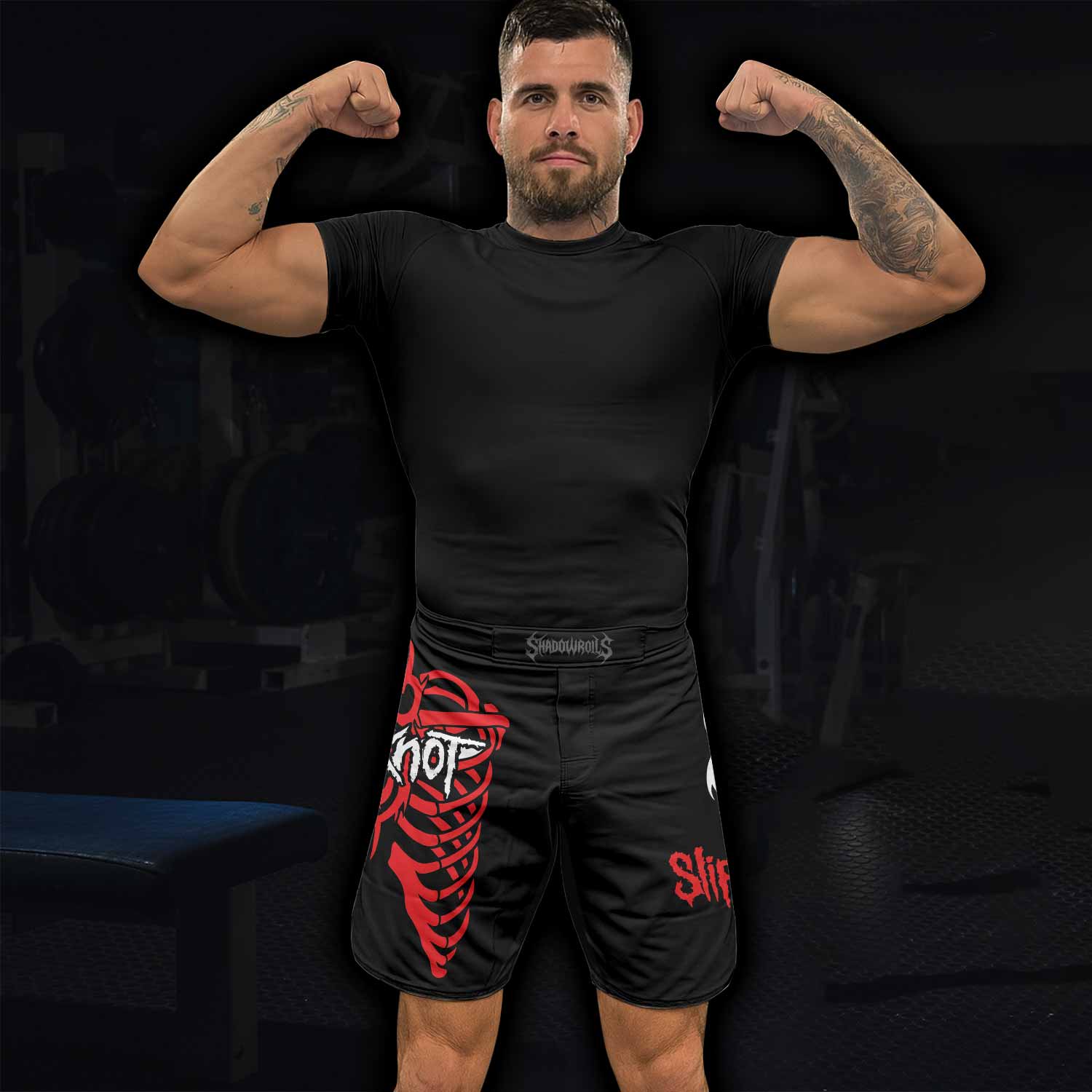 Blood Ribcage Fight Shorts - lifestyle view