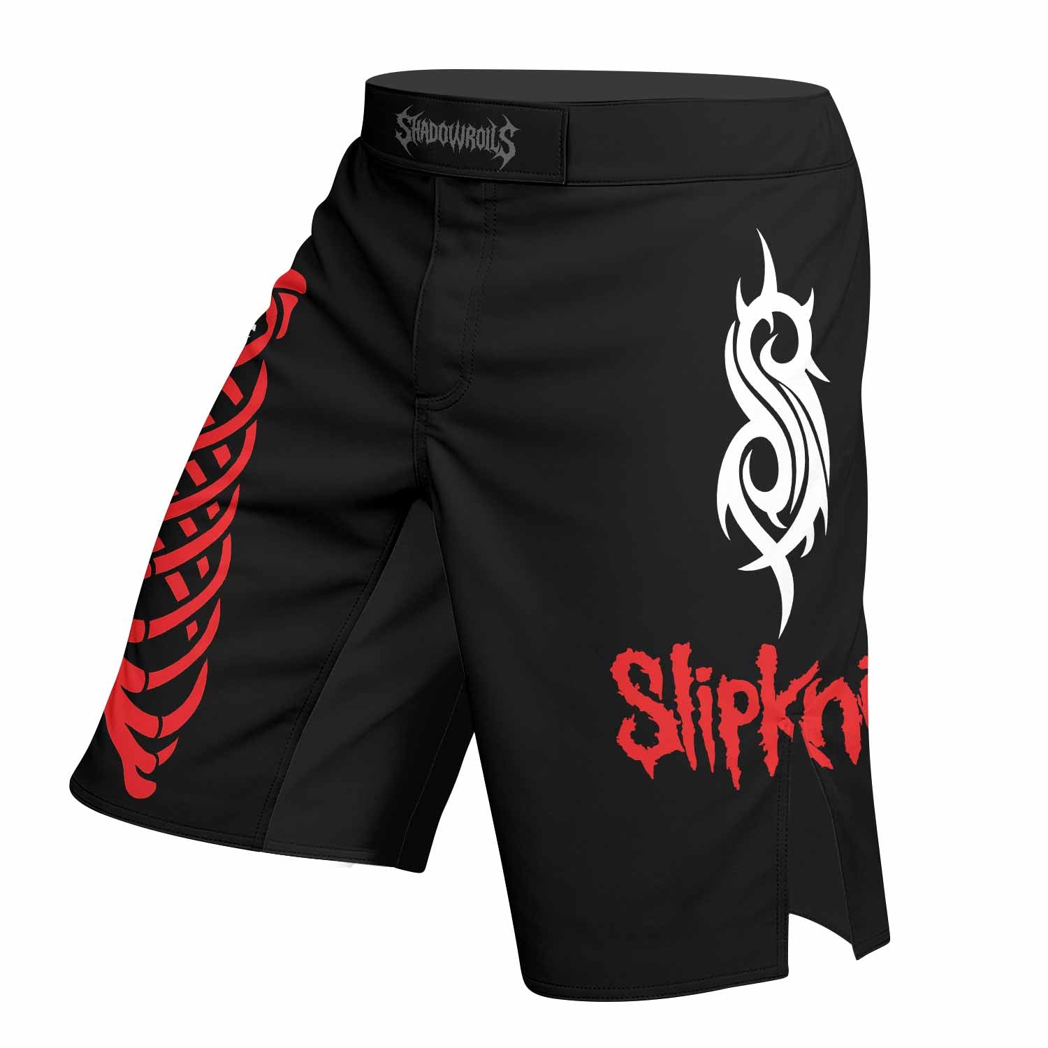 Blood Ribcage Fight Shorts - right side mockup