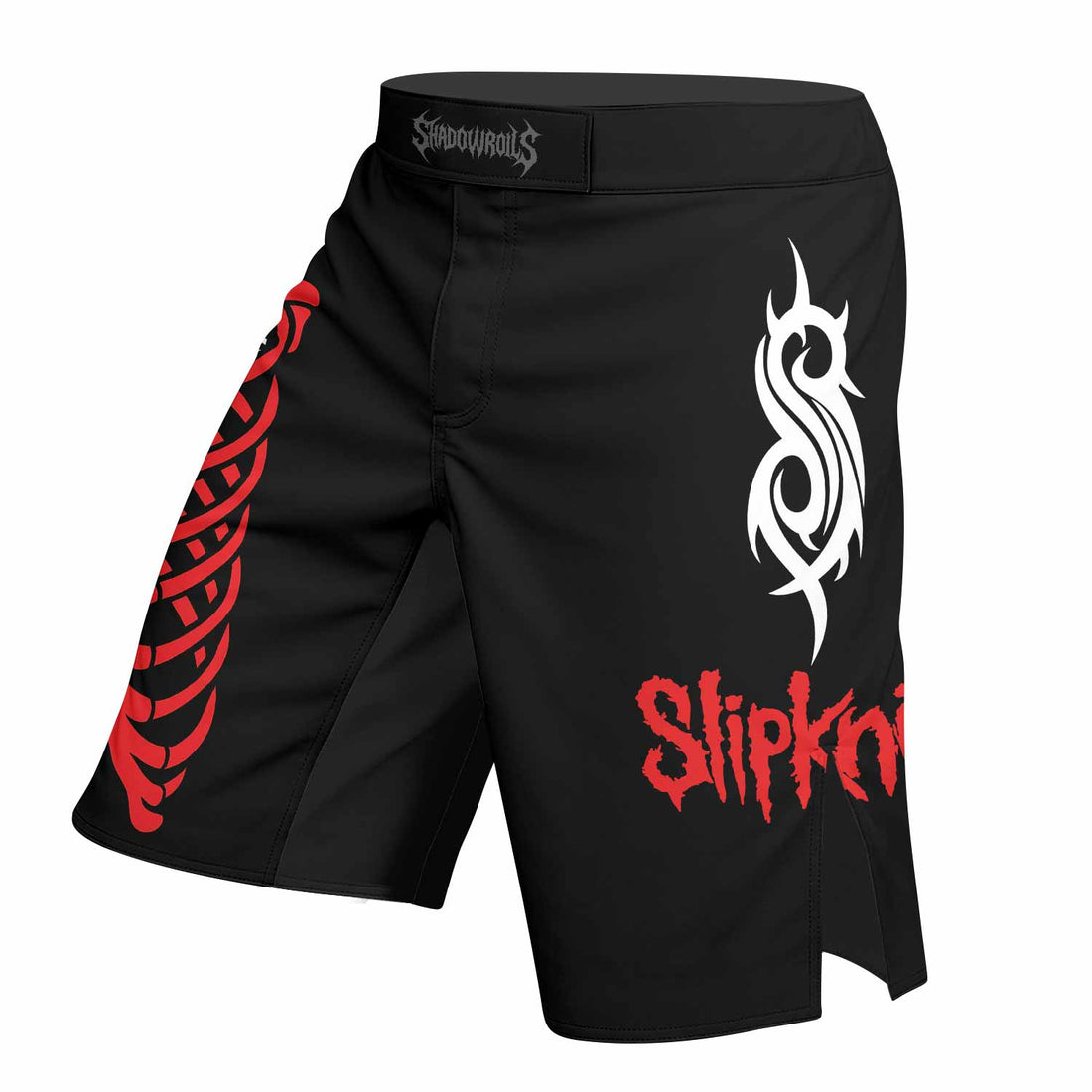 Blood Ribcage Fight Shorts - right side mockup