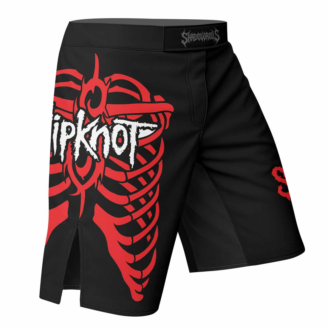 Blood Ribcage Fight Shorts - right side mockup