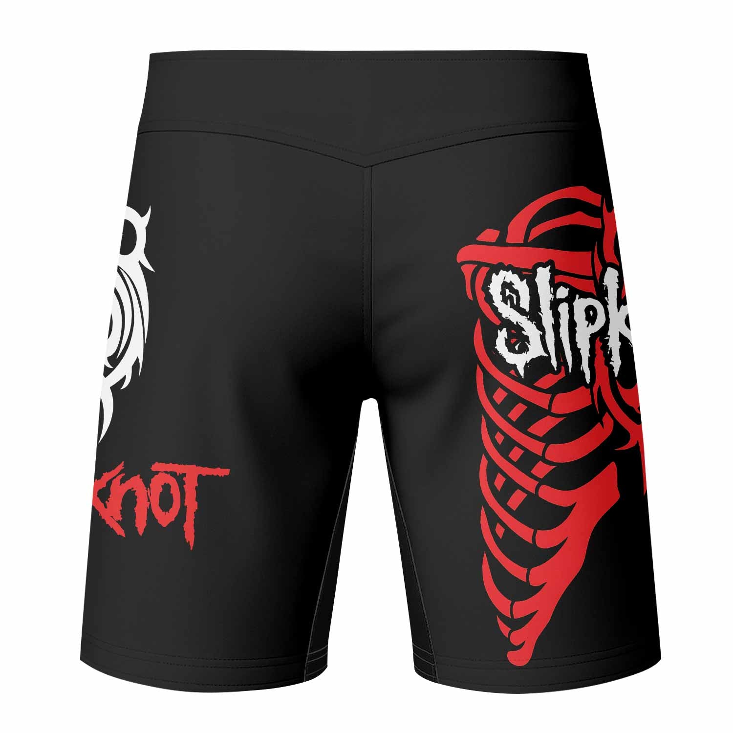 Blood Ribcage Fight Shorts - back view mockup