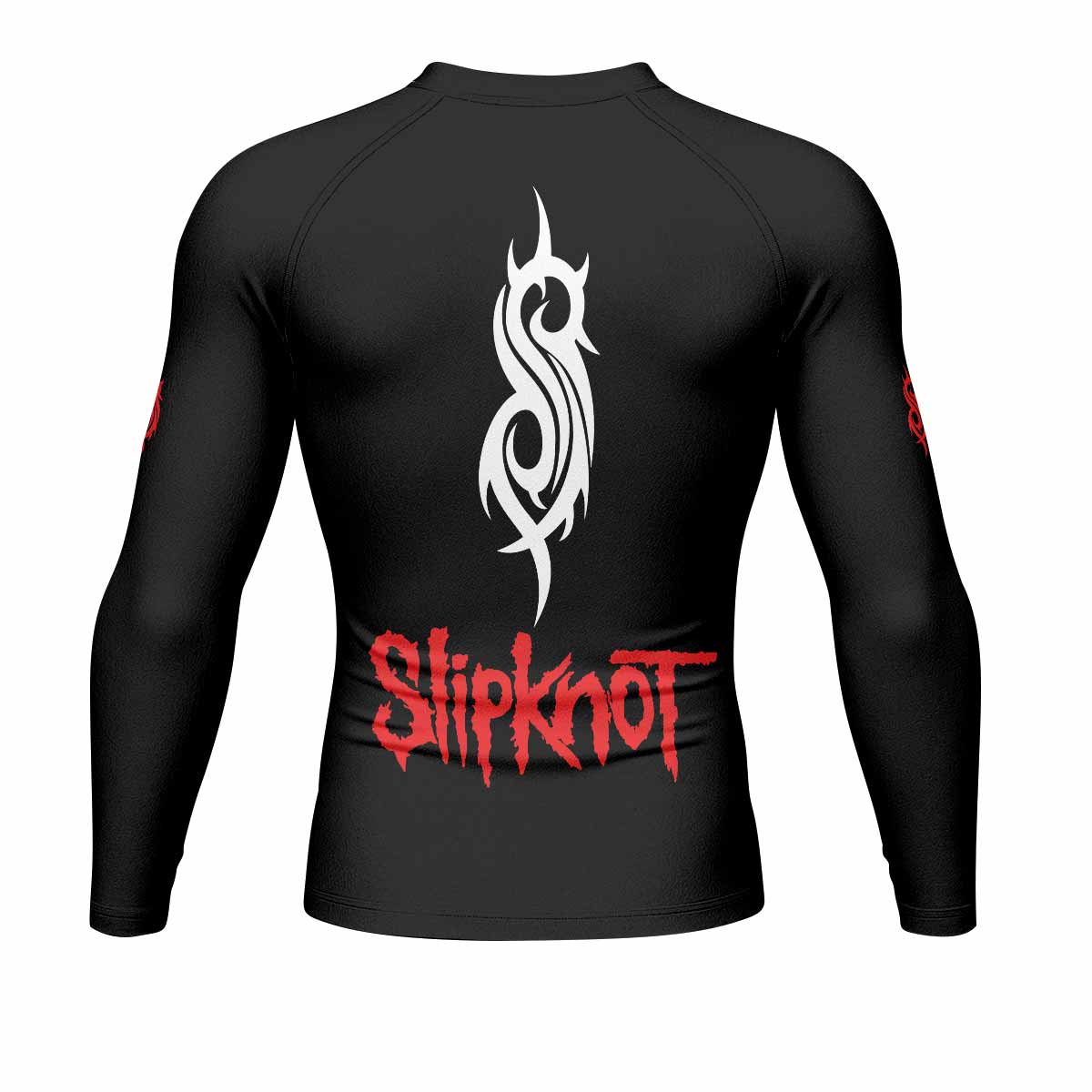 Blood Ribcage Men's Rash Guard Long Sleeve - back view mockup 