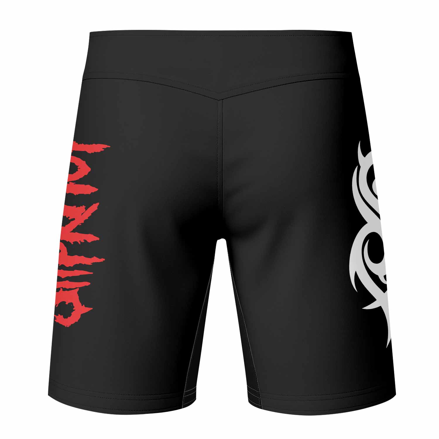 Blood Ribcage Fight Shorts - back view mockup