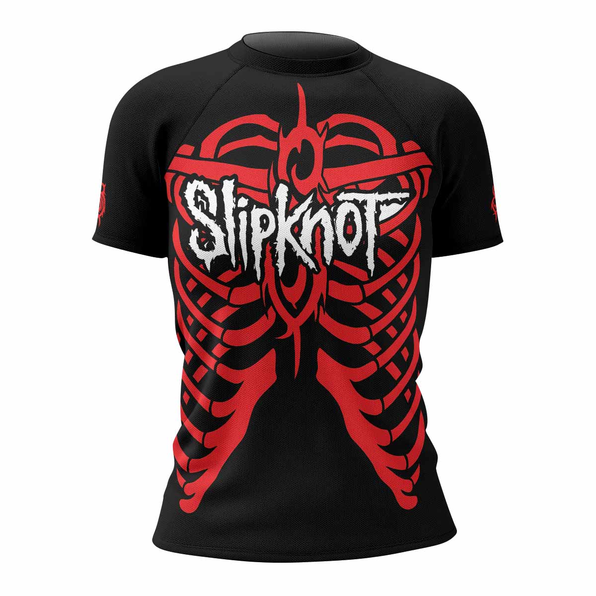 Blood Ribcage Women's Rash Guard Short Sleeve - front view mockup 