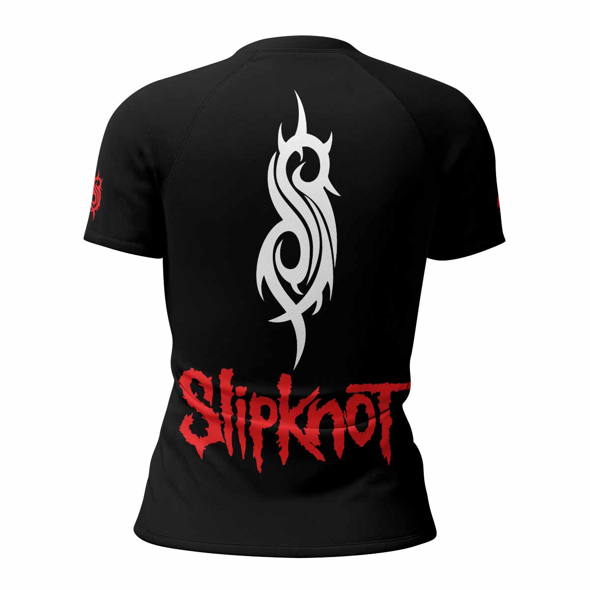 Blood Ribcage Women's Rash Guard Short Sleeve - back view mockup 