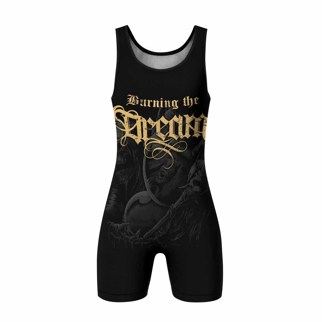 Burning the Dream Wrestling Singlet - front and back view