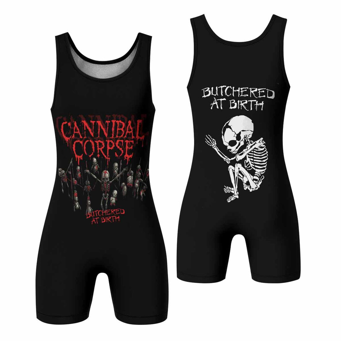 Butchered at Birth Wrestling Singlet - front and back view