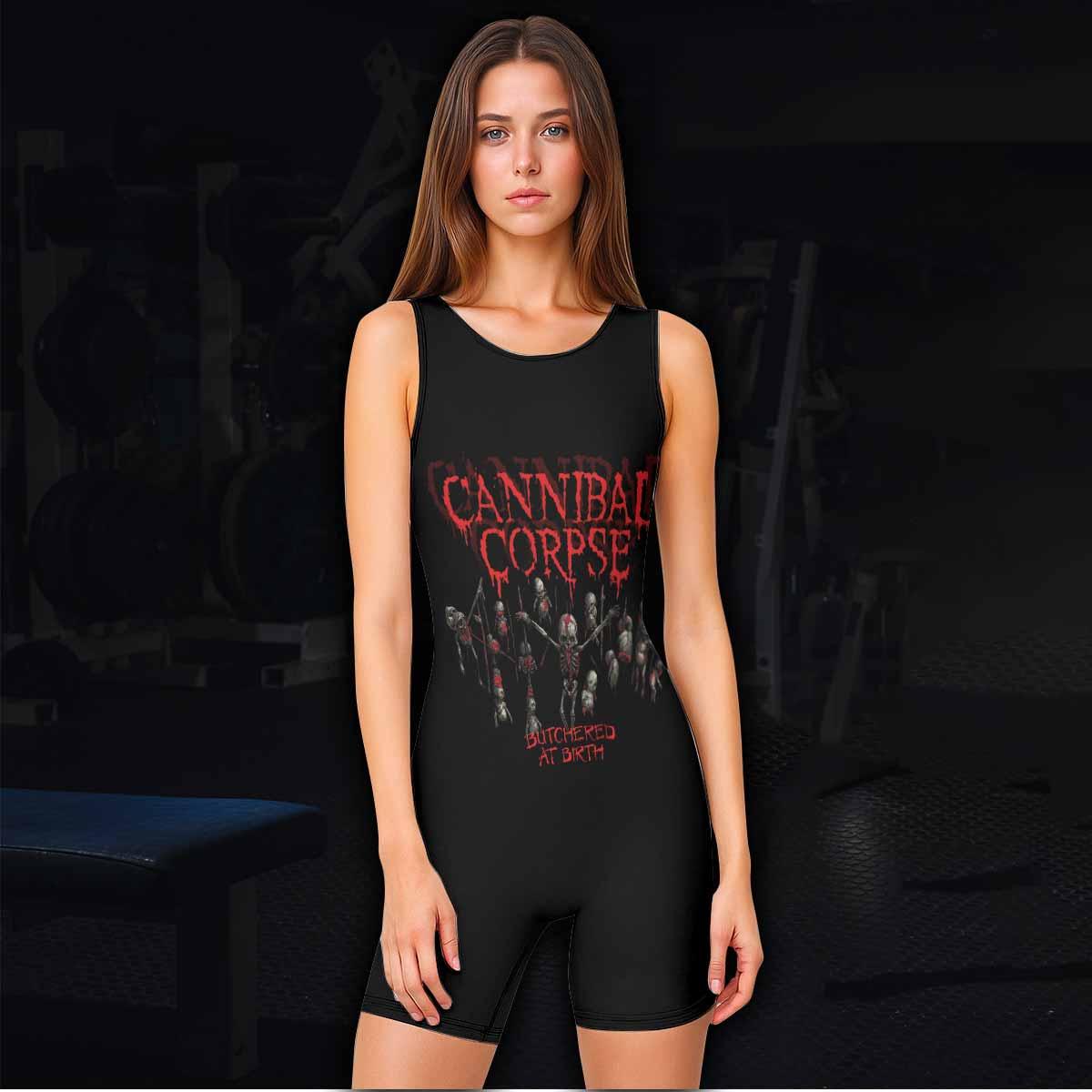 Butchered at Birth Wrestling Singlet - women's lifestyle view