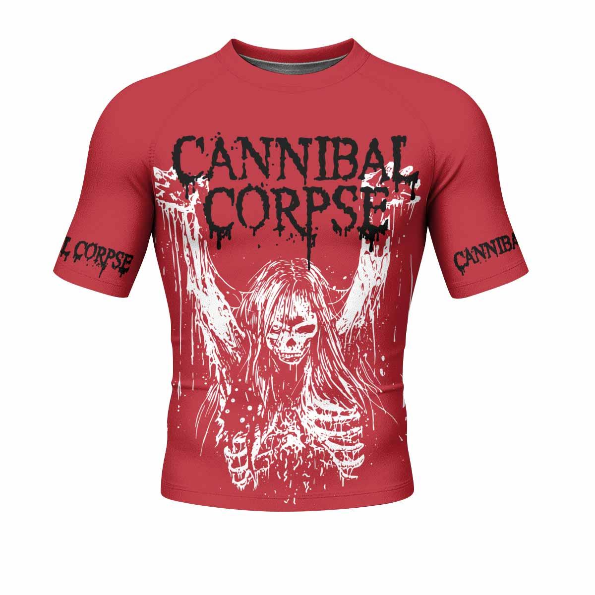 Cannibal Corpse Men's Rash Guard Short Sleeve - front view mockup