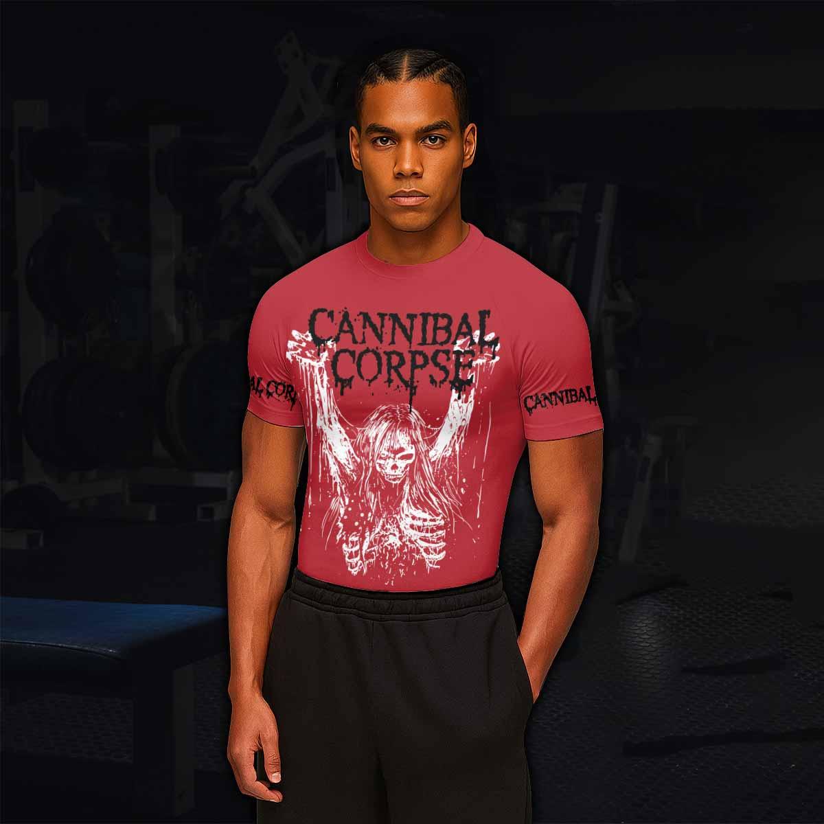 Cannibal Corpse Men's Rash Guard Short Sleeve - lifestyle view