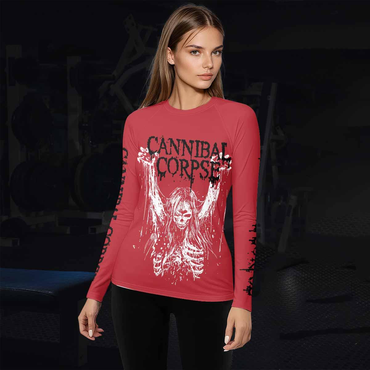 Cannibal Corpse Women's Rash Guard Long Sleeve - lifestyle view