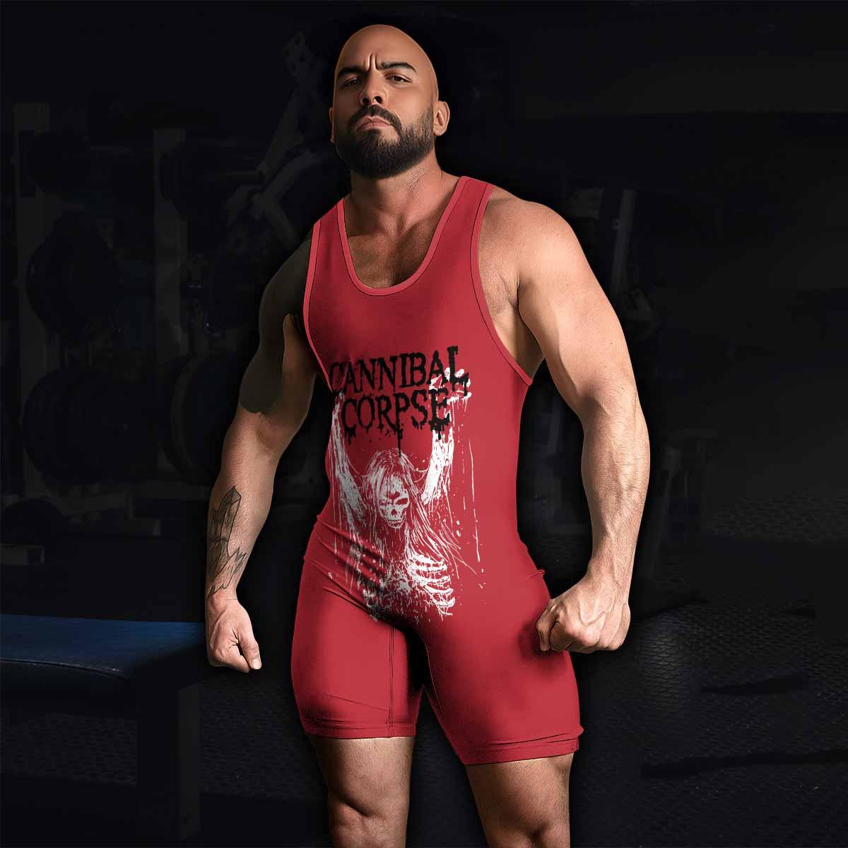 Cannibal Corpse Wrestling Singlet - men's lifestyle view