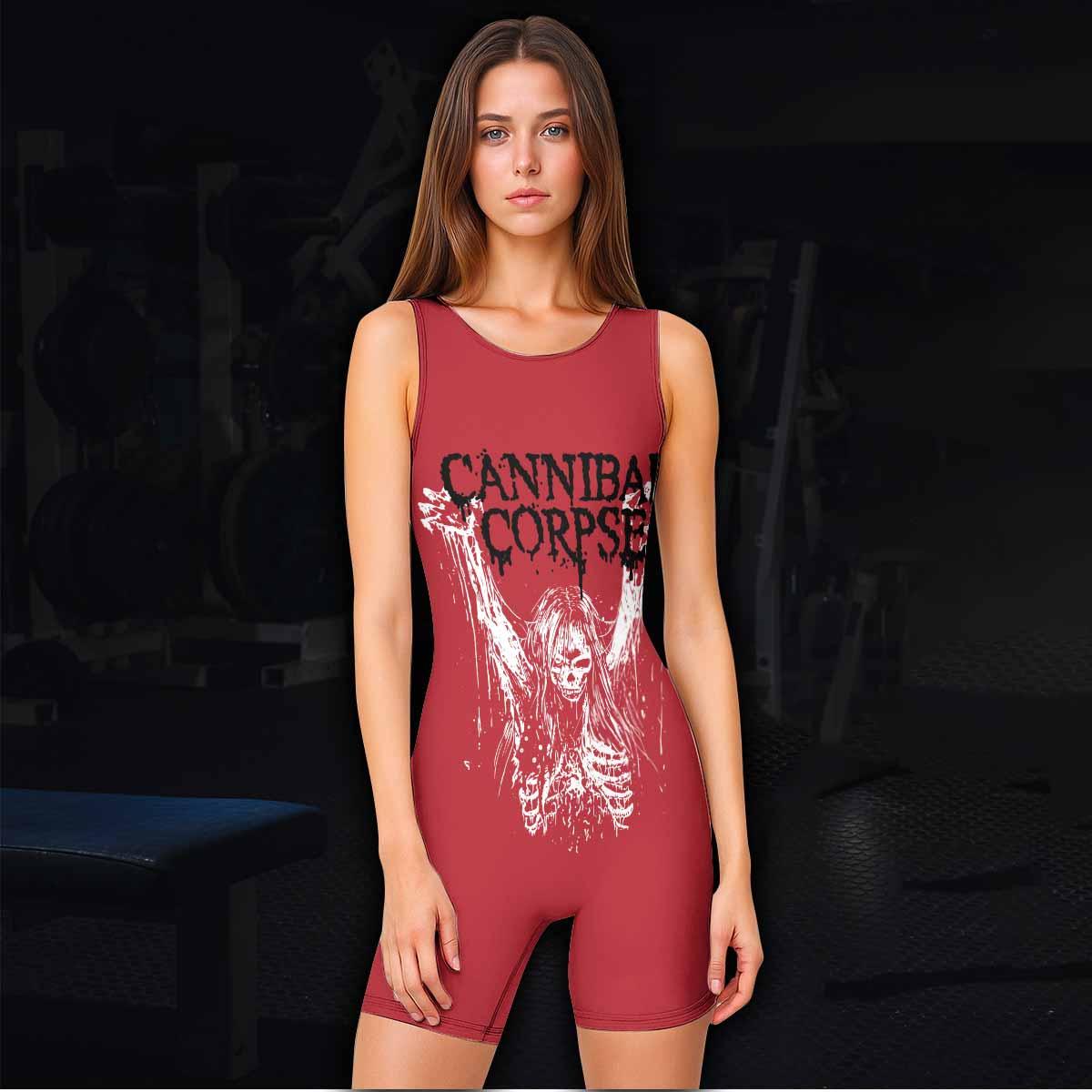 Cannibal Corpse Wrestling Singlet - women's lifestyle view