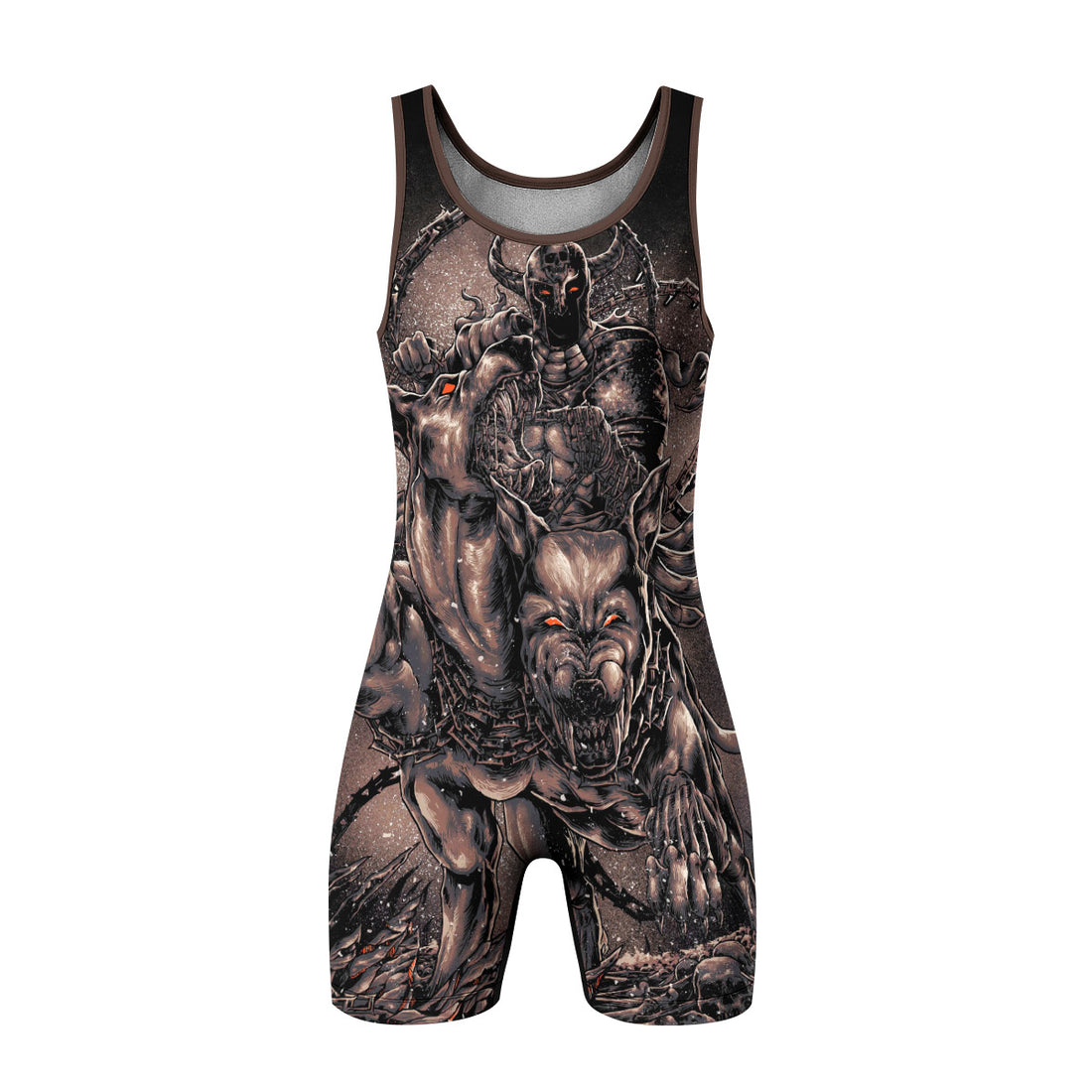 Cerberus Unleashed Wrestling Singlet – front and back view