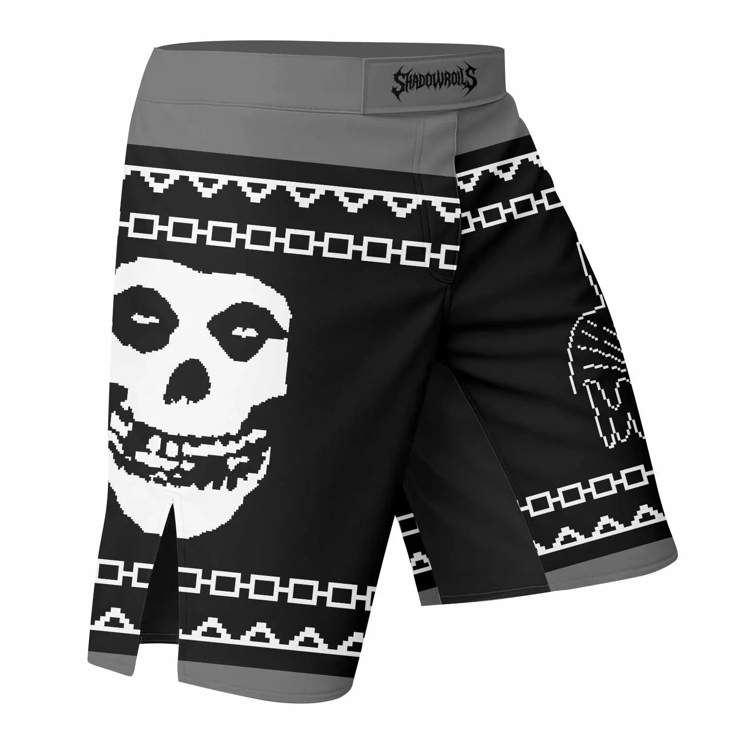 Christmas Misfits Mixed Martial Arts Shorts - right side mockup